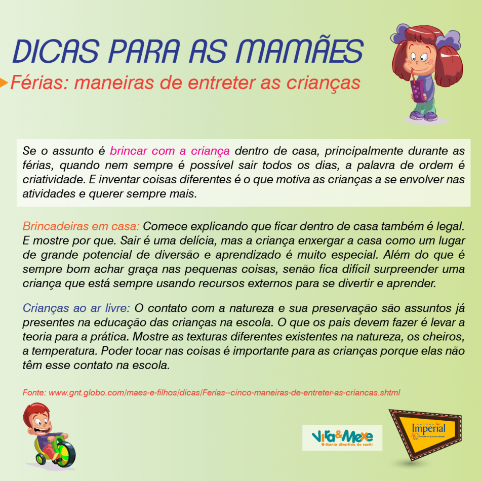 Dicas para as mam�es